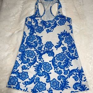 Lululemon tank top white & blue